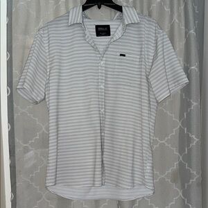 O’Neill White and Gray Casual Button Down Shirt